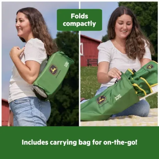 Bright Starts John Deere Pop N' Sit Portable Booster Seat - Green image {3}