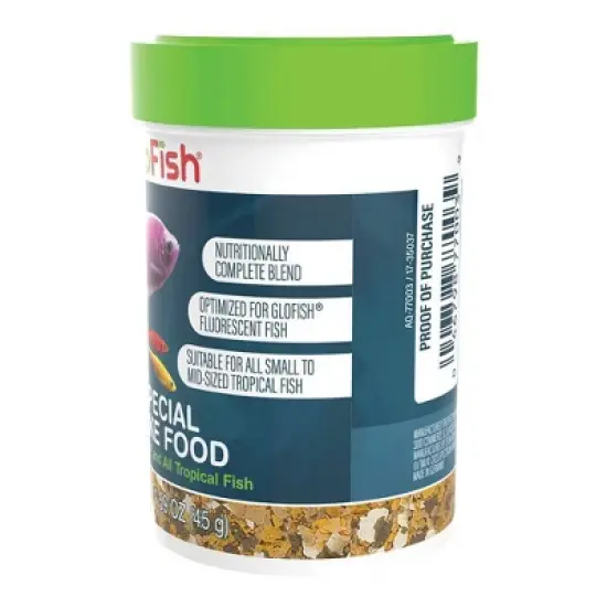 GloFish Special Flake Food Color-Enhancing Tropical Dry Fish Food - 1.59oz image {3}