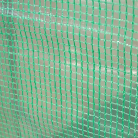 Outsunny 10' x 3' x 7' Tunnel Greenhouse Outdoor Walk-In Hot House with Roll-up Windows and Zippered Door, Steel Frame, PE Cover, Green image {5}