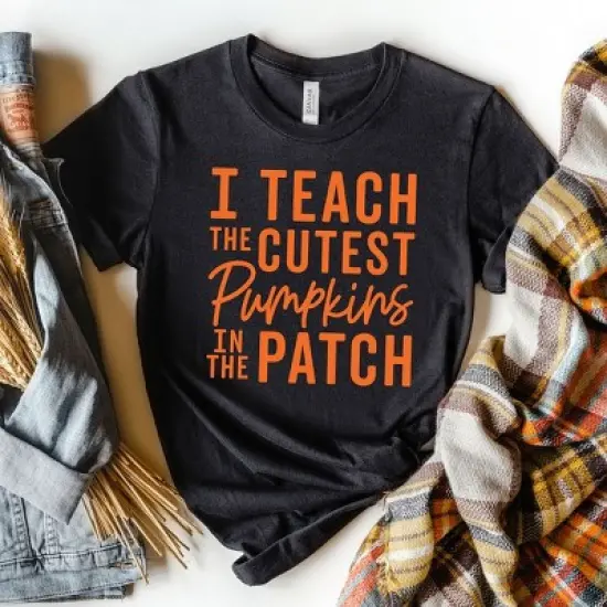 Simply Sage Market Women's I Teach The Cutest Pumpkins In The Patch Short Sleeve Graphic Tee image {1}