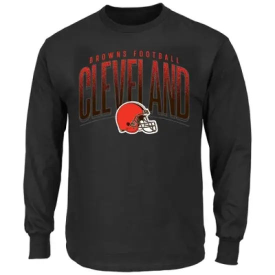 NFL Cleveland Browns Men's Big & Tall Long Sleeve Cotton Core T-Shirt image {4}