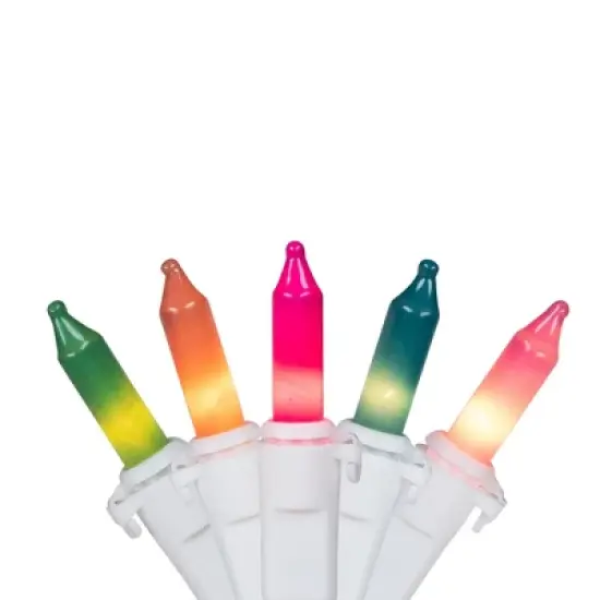 Northlight Mini Pastel Christmas Light Set - Multi-Color - 7' White Wire - 35ct image {1}