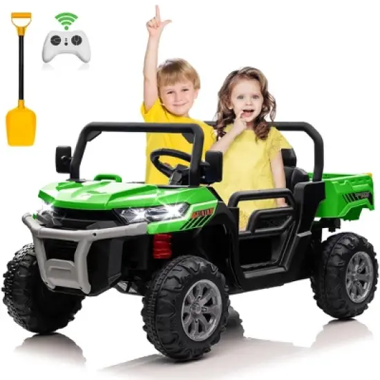 JOYRACER 24V Kids Ride on UTV with Remote Control, 2 Seater 2x200W Ride on Dump Truck For Big Kids image {10}