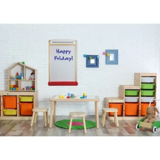 Flipside Products Magnetic Dry Erase Wall Easel with Paper Roll image {2}