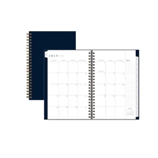 Blue Sky 2024-25 Weekly/Monthly Sustainability Planner 8"x5" Wirebound Navy: Academic & Student Agenda July-June image {3}