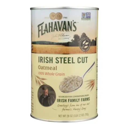 Flahavans Irish Steel Cut Oatmeal - Case of 6/28 oz image {1}