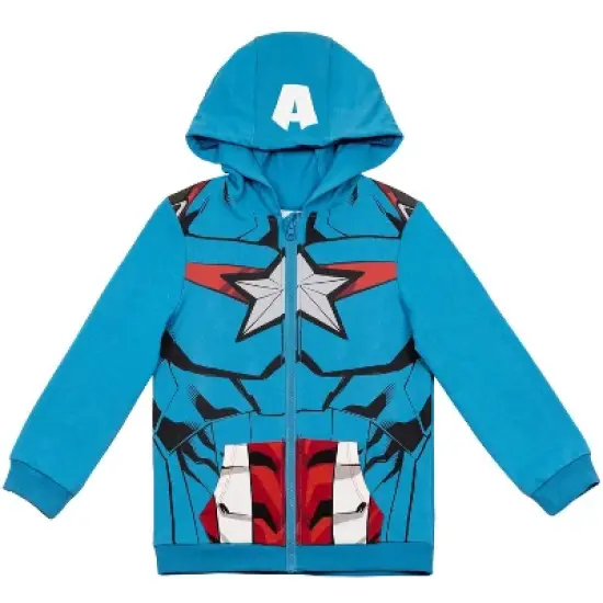 Marvel Spider-Man,Avengers Fleece Zip Up Hoodie Little Kid to Big Kid image {3}