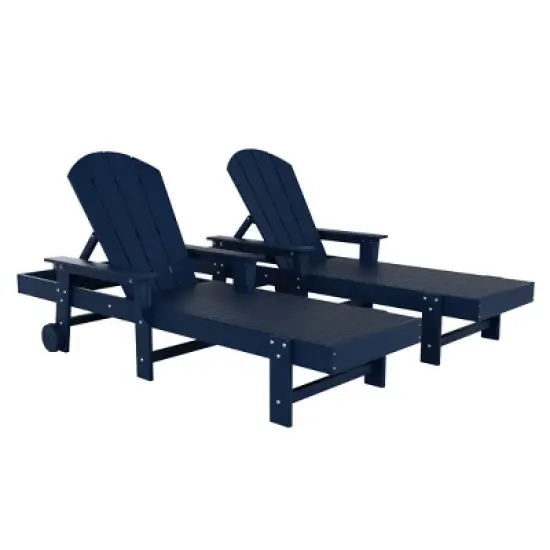 WestinTrends Malibu 2 Piece Reclining Chaise Lounge With Arms & Wheels image {8}