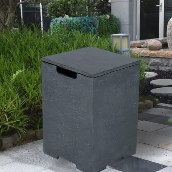 Elementi 15.7" Propane Tank Cover Concrete Hideaway Table for 20 lb Tank image {4}