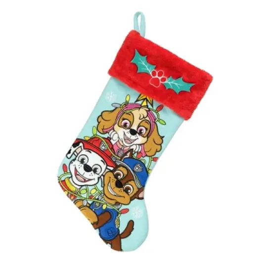 Paw Patrol - Skye, Marshall and Chase 20 Applique Christmas Stocking image {1}