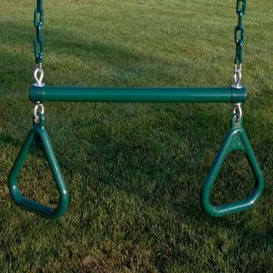 Swing-N-Slide Heavy Duty Ring/Trapeze Combo - Green image {4}