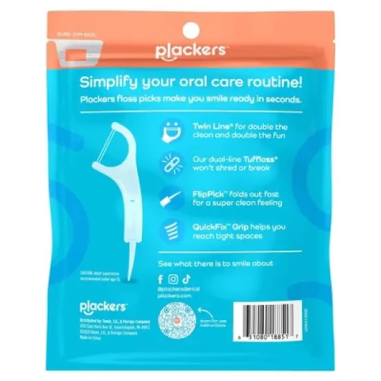 Plackers Twinline Dental Floss Picks - 150ct image {1}