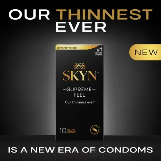 SKYN Supreme Non-Latex Lubricated Condoms - 30ct image {1}