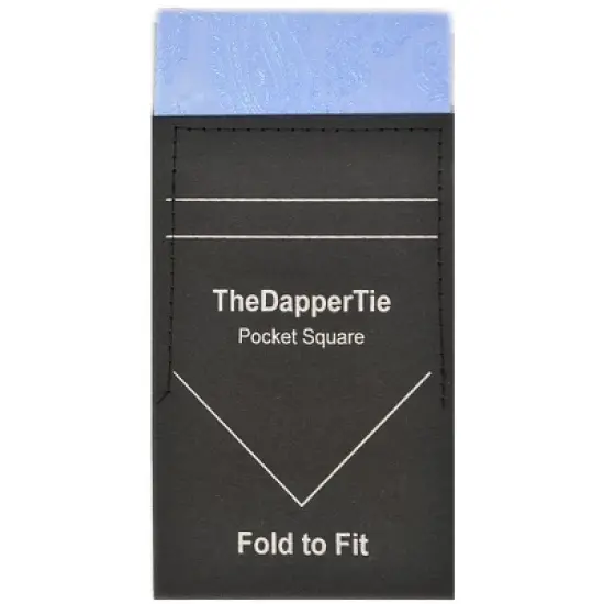 TheDapperTie - New Men's Paisley Flat Pre Folded Pocket Square on Card image {20}