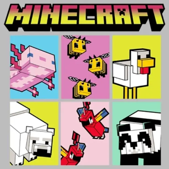 Girl's Minecraft Animal Mobs Boxes T-Shirt image {1}