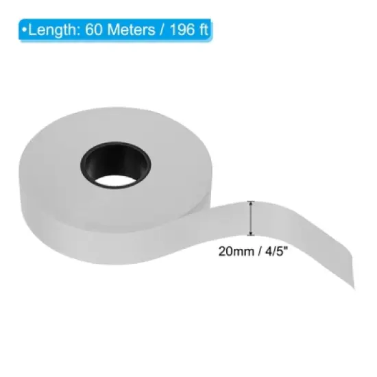 Unique Bargains PE Non-Adhesive Flagging Tapes for Trail Outdoor White 3 Pcs image {1}