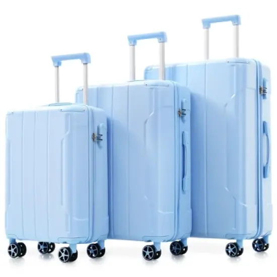 Sapphtopaz 3pcs Hardshell Luggage Sets ABS Lightweight Suitcase Durable Luggage Carry On Suitcase, Double Spinner Wheels (20" 24" 28") image {10}
