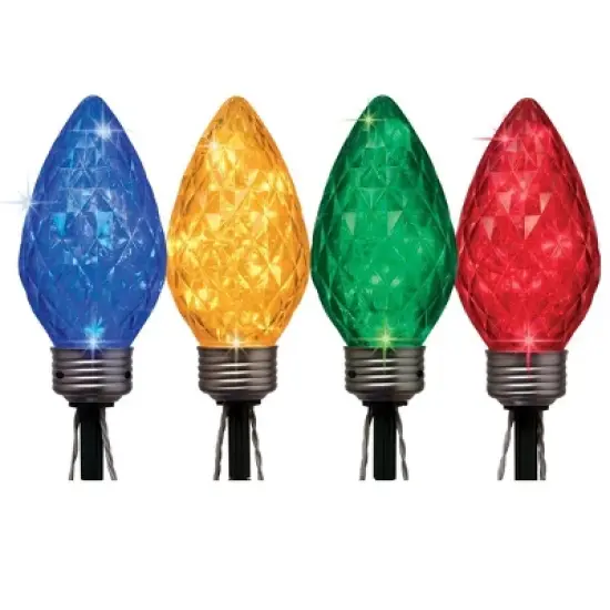 GE StayBright Random Sparkle 4-Count 60 LED Jumbo G-90 Pathway Set Multicolor 6 FT image {4}