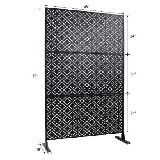 PAGED 76" H&times;48" W Patio Privacy Screen, Fence Privacy Screen, Outdoor Privacy Screen Freestanding Balcony Privacy Screen for Lawn Garden Deck image {1}