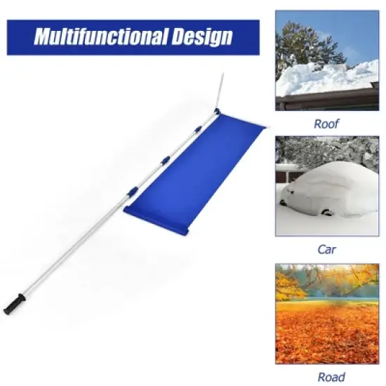 Costway 21ft Roof Snow Rake Removal Tool Lightweight w/ Adjustable Telescoping Handle image {7}