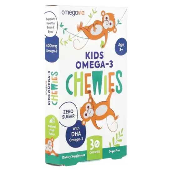 OmegaVia Kids Omega-3 Chewies, Age 3+, Natural Fruit, 30 Chewies image {4}