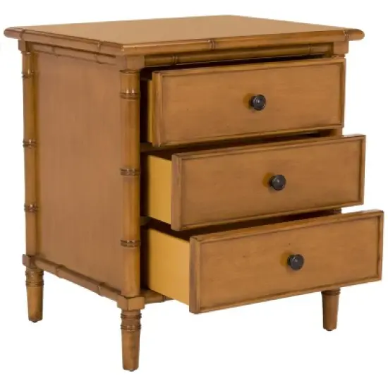 Mina 3 Drawer Nightstand - NST3500 - Safavieh image {7}