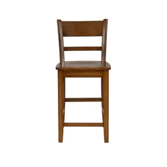 Linon Torino Villa Counter Height Barstool Walnut image {5}