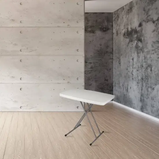 20"x30" Height Adjustable Personal Folding Card Table Speckled Gray - Hampden Furnishings image {6}