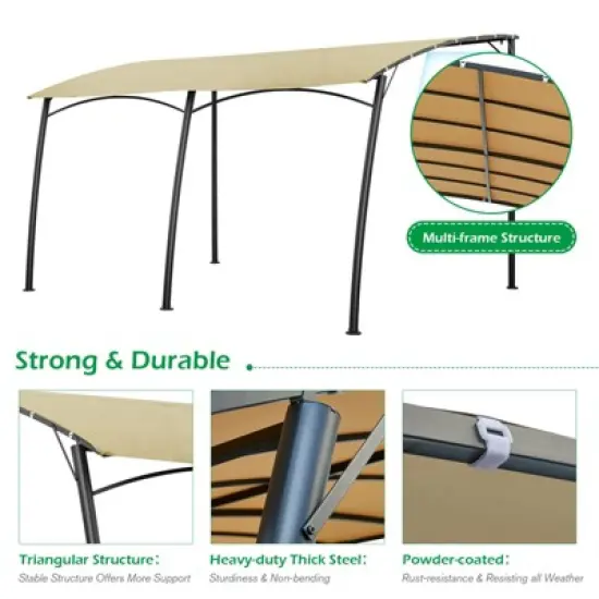 COWLOWN Outdoor Walled Mounted Pergolas on Clearance, Patio Awnings Suitable for Backyard, Porch, Garde image {1}