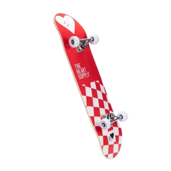 The Heart Supply Skateboard &ndash; Red and White Checkerboard image {10}