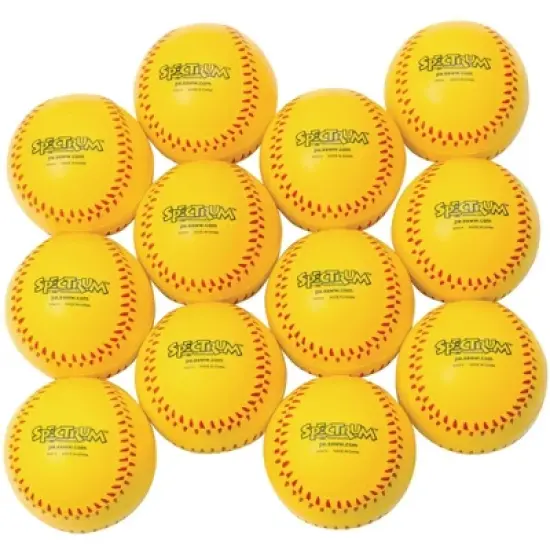 S&S Worldwide Spectrum Practice Foam Softballs, Yellow, Pk12 image {2}