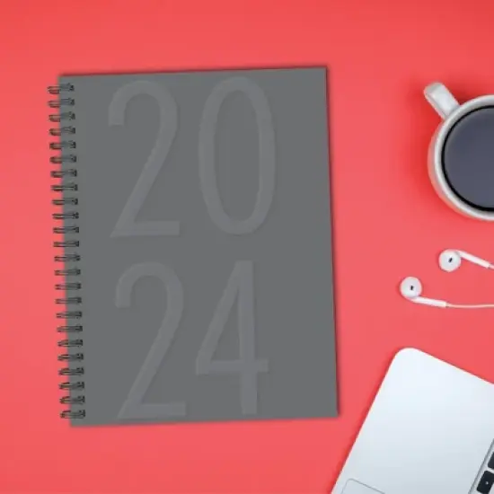 Willow Creek Press 2024 Weekly Planner 8.5"x6.5" Softcover Charcoal image {4}