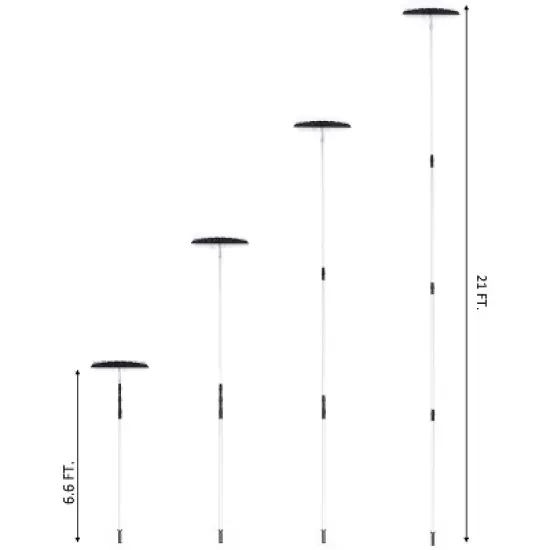 Gardenised  Aluminum Snow & Leaf Removal Tool & Pusher Scraper with 24&rdquo; Oversized Rolling Blade, Lightweight 5-21&rsquo; Telescoping Extendable TPE Handle image {7}