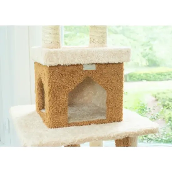 Armarkat Multi-Level Real Wood Cat Tower X8303 Cat Tree In Beige image {4}