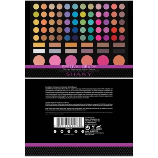 SHANY 78 colors Pro eyeshadow & Blush Palette image {2}