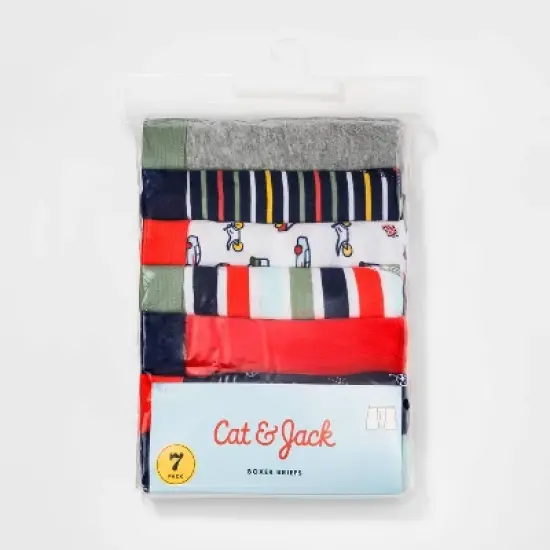 Toddler Boys' 7pk Truck Printed Boxer Briefs - Cat & Jack&trade; image {1}