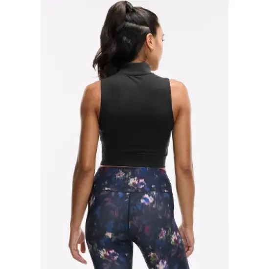 Peloton Women's Cadent Mock Neck Tank, Black image {2}