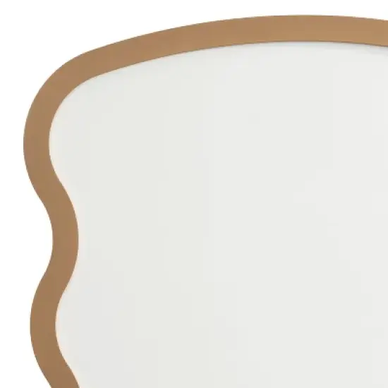 Kate & Laurel All Things Decor 24"X36" Holbrook Wavy Magnetic Dry Erase Board Gold image {2}