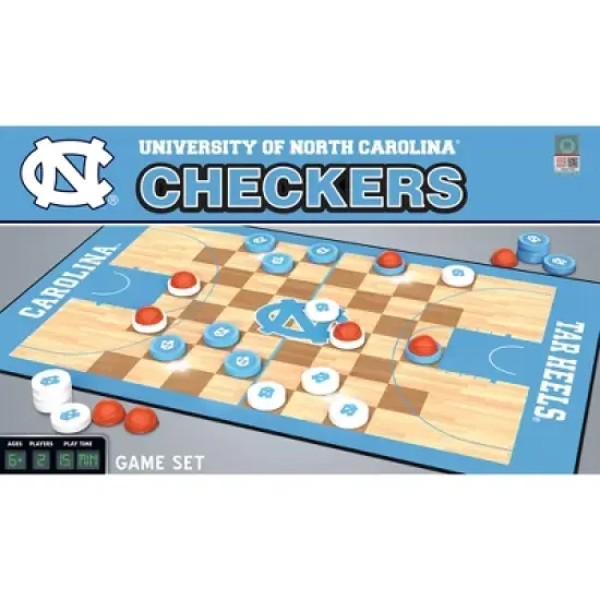 MasterPieces Officially licensed NCAA UNC Tar Heels Checkers Board Game for Families and Kids ages 6 and Up image {1}