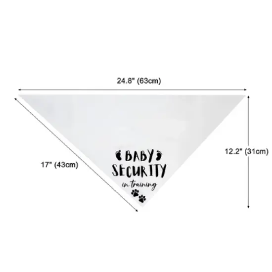 Unique Bargains Dog Bandana White 1 Pc image {1}