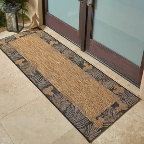 Mickey Mouse Palm Border Outdoor Rug image {1}