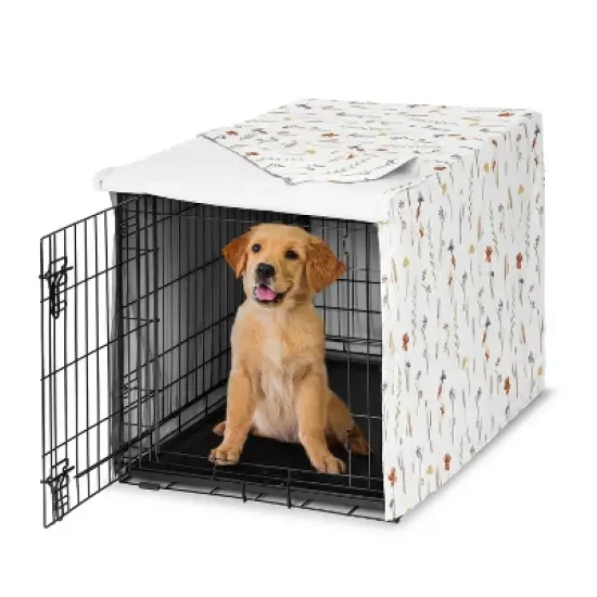Sweet Jojo Designs Dog Crate Kennel Cover 36in. Watercolor Floral Garden Multicolor image {6}