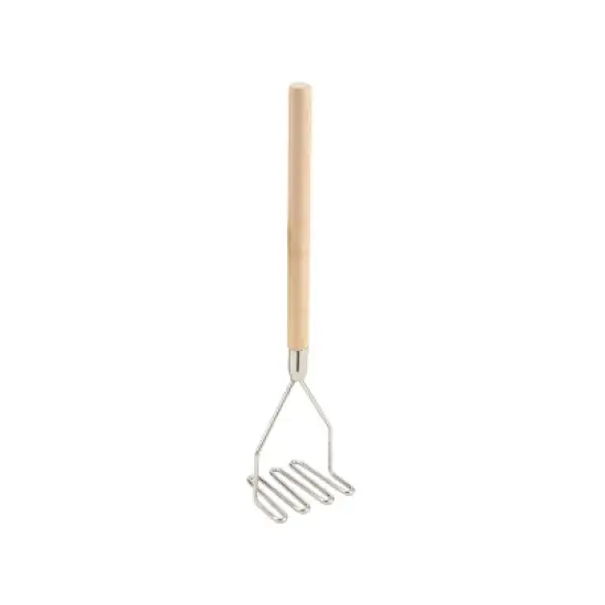 Winco Potato Masher with Wooden Handle, Square, 4.5" image {2}