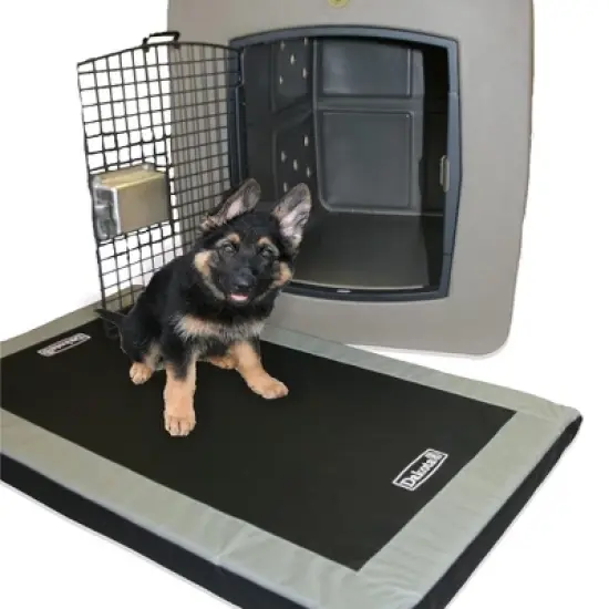 Dakota 283 Washable Portable Foam Cushioned Padded Indoor Dog Kennel Mat, Crate Cage Bed for Dogs and Pets, Black/Gray, Large image {3}