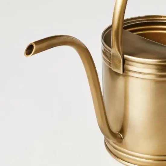 1L Accented Metal Watering Can Brass Finish - Hearth & Hand&trade; with Magnolia image {3}