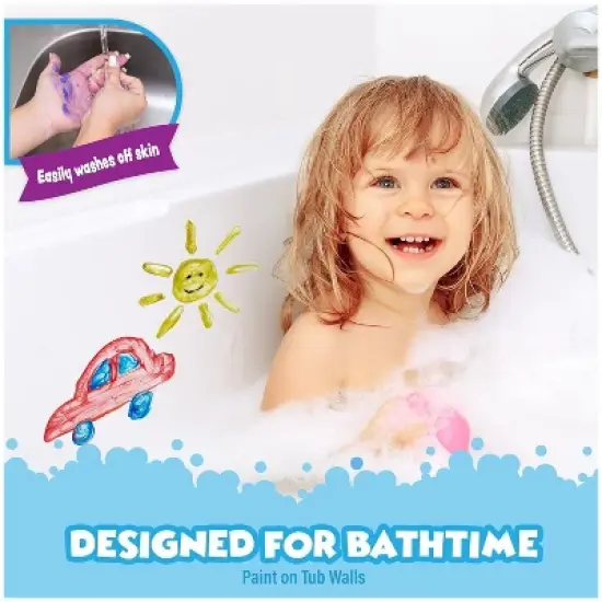 Tub Works Bath Paint Soap Bath Toy, Shimmer Colors 6 Pack image {3}