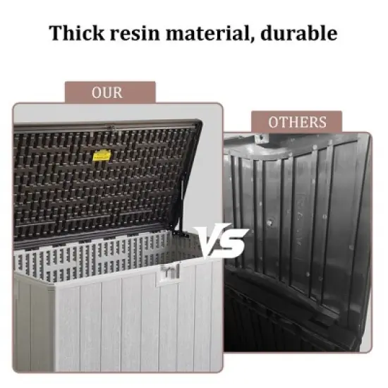 Decksplore 35/45/80/110/180 Outdoor Resin Waterproof Deck Box with Lockable Lid image {13}