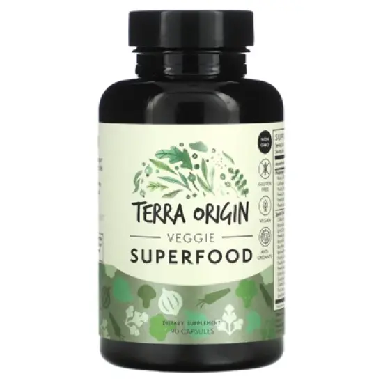 Terra Origin Veggie Superfood, 90 Capsules image {4}