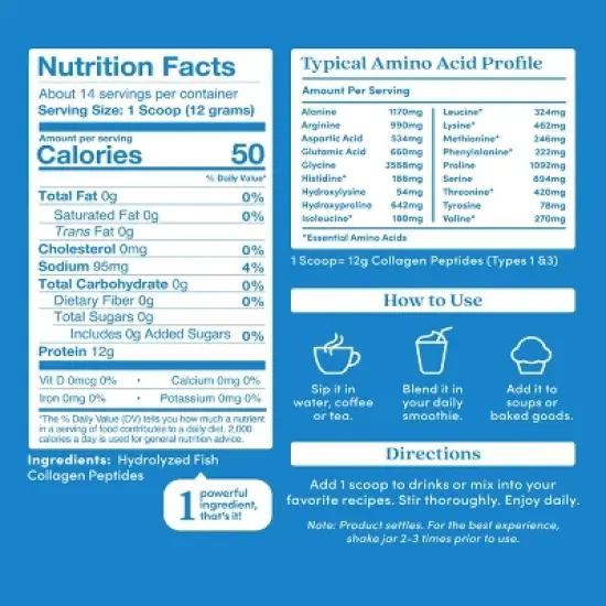 Further Food Collagen Peptides Powder - Unflavored Marine - 5.93oz image {1}