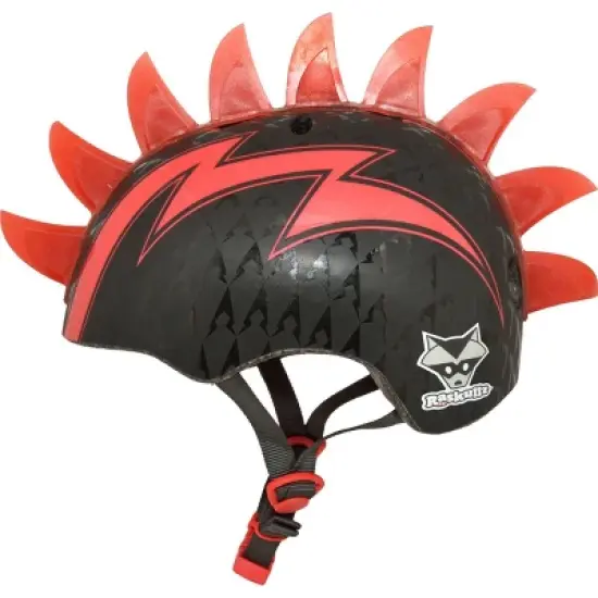 Raskullz LED Bolt Light Up Mohawk Child Helmet - Black/Red image {1}